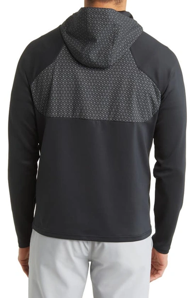 Peter Millar Weld Reflect Hybrid Half Zip Wind u0026 Water Resistant Hoodie In  Black | ModeSens