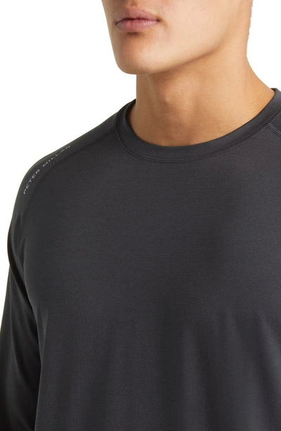 Shop Peter Millar Aurora Long Sleeve Performance T-shirt In Black