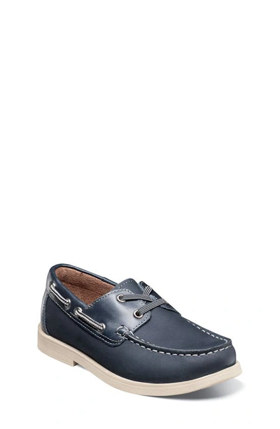 Shop Florsheim Kids' Croquet Boat Shoe In Navy