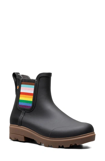Shop Bogs Holly Waterproof Chelsea Boot In Black Multi