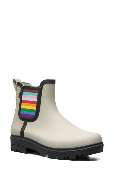 Shop Bogs Holly Waterproof Chelsea Boot In White Multi