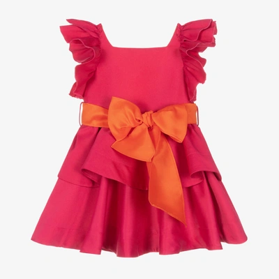 Shop Mama Luma Girls Fuchsia Pink Ruffle Dress