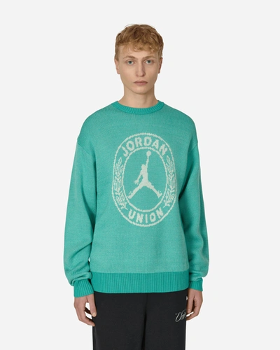 Shop Nike Union Crewneck Sweater In Green