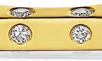 Shop Manluu Doudou Narrow Diamond Ring In Yellow Gold