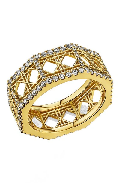 Shop Manluu Doudou Diamond Ring In Yellow Gold