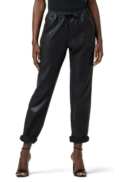 Hudson Relax Fit Pant With Roll Hem In Coated Black Beauty