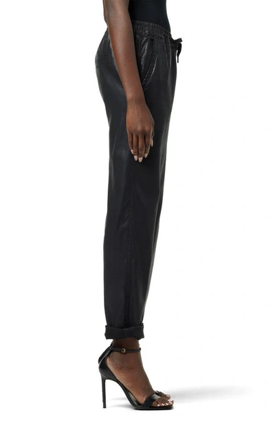 Hudson Relax Fit Pant With Roll Hem In Coated Black Beauty