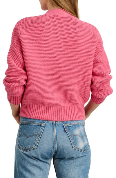 Shop Alex Mill Chunky Cotton Cardigan In Rouge