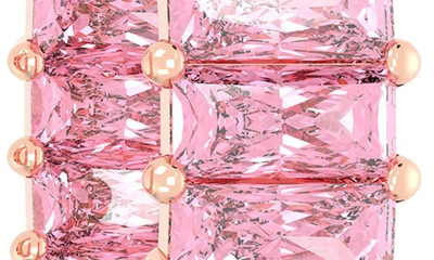 Swarovski Matrix Hoop Earrings In Pink