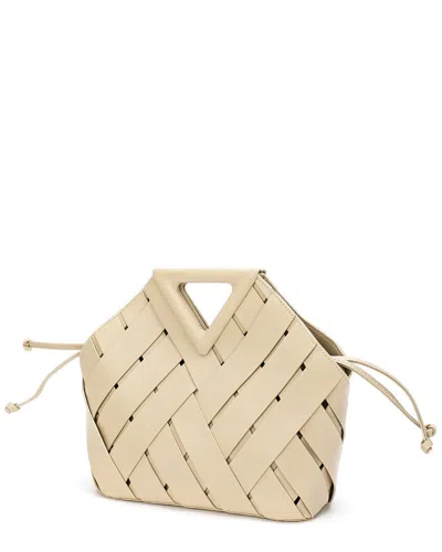 Shop Tiffany & Fred Smooth & Perforated Leather Shoulder Bag In Gold