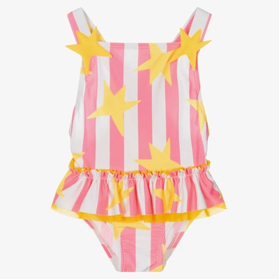 Shop Agatha Ruiz De La Prada Girls Pink Striped Star Print Swimsuit