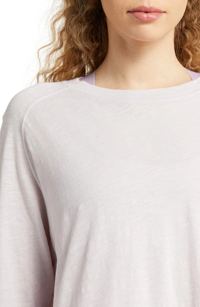 Zella Relaxed Long Sleeve T-shirt In Lavender Sky