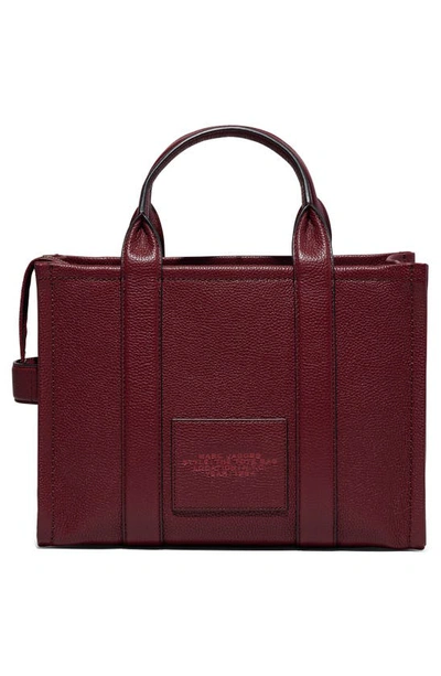 Shop Marc Jacobs The Leather Medium Tote Bag In Chianti