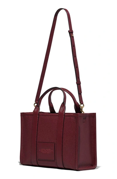 Shop Marc Jacobs The Leather Medium Tote Bag In Chianti