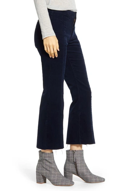 Shop Ag Quinne Paneled Corduroy Crop Flare Pants In Deep Trenches