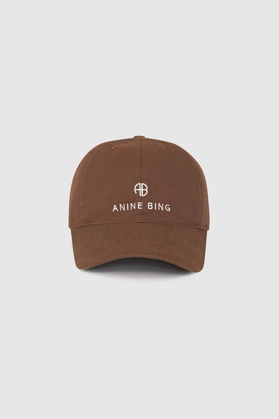 Anine Bing Jeremy Baseball Cap In Dark Camel In Camel