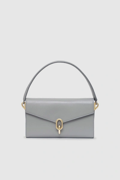 Shop Anine Bing Colette Bag In Grey Saffiano