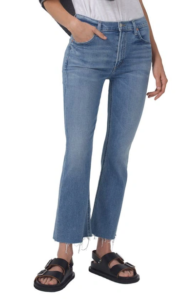 Shop Citizens Of Humanity Isola Raw Hem Crop Bootcut Jeans In Pixie