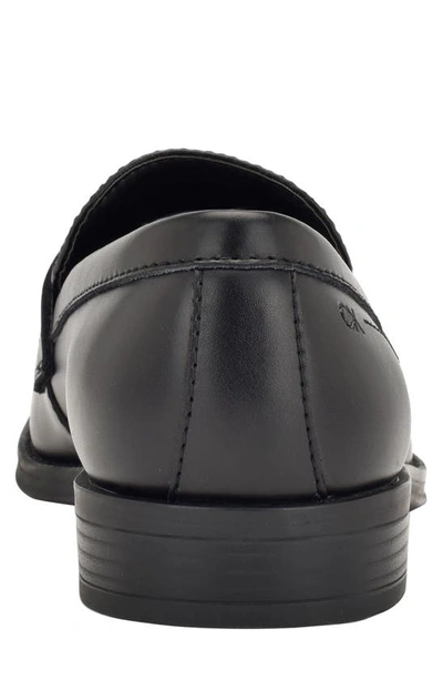 Shop Calvin Klein Jay Leather Loafer In Black 001