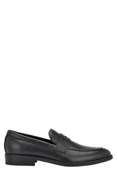 Shop Calvin Klein Jay Leather Loafer In Black 001