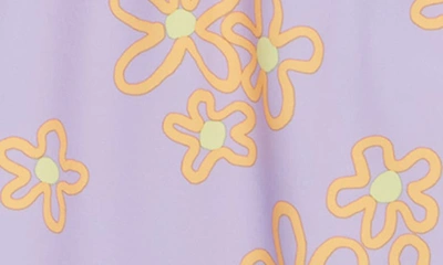 Shop Sovereign Code Cruise Flower Print Swim Trunks In Aster/ Lavender