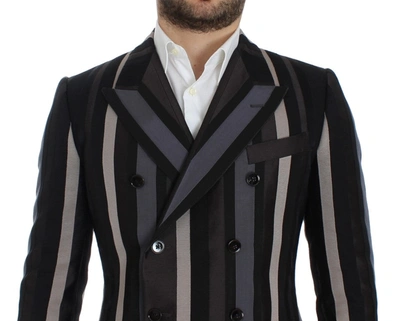 Shop Dolce & Gabbana Multicolor Striped Wool Slim Men's Blazer