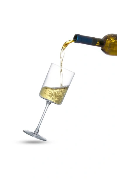 Shop Joyjolt Claire Crystal Cylinder White Wine Glass In Clear