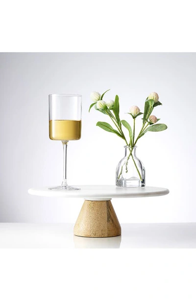 Joyjolt Claire Crystal Cylinder White Wine Glass In Clear