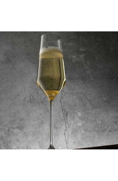Joyjolt Set Of 8 Layla Crystal Bubbles Flutes In Clear
