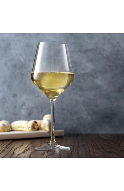 Joyjolt Layla Crystal White Wine Glasses In Clear