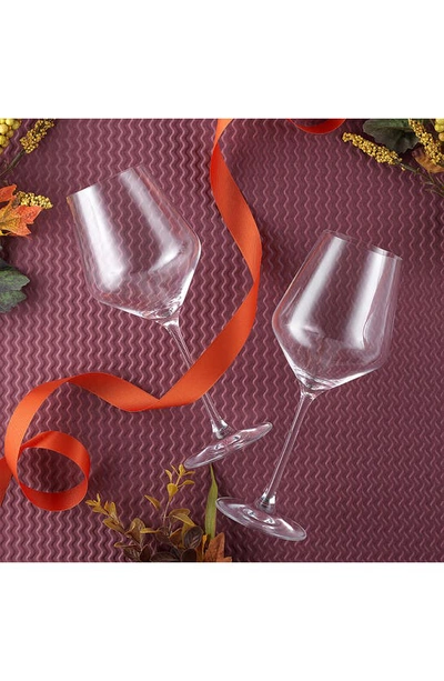 Joyjolt Layla Crystal White Wine Glasses In Clear