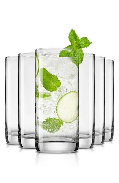 Shop Joyjolt Faye Crystal Highball Drinking Glasses In Clear