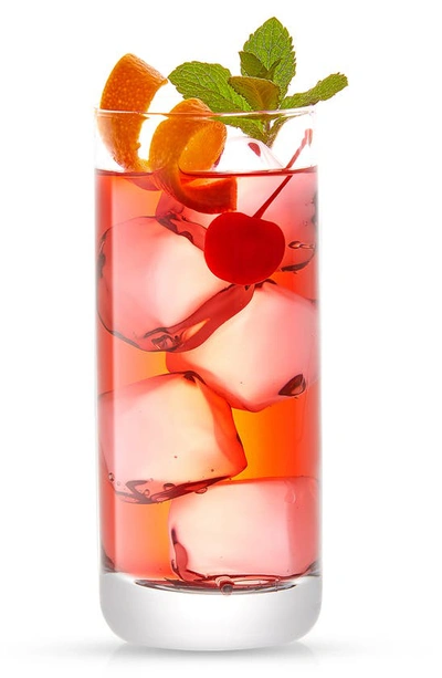 Joyjolt Faye Crystal Highball Drinking Glasses In Clear