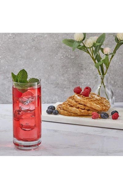 Joyjolt Faye Crystal Highball Drinking Glasses In Clear