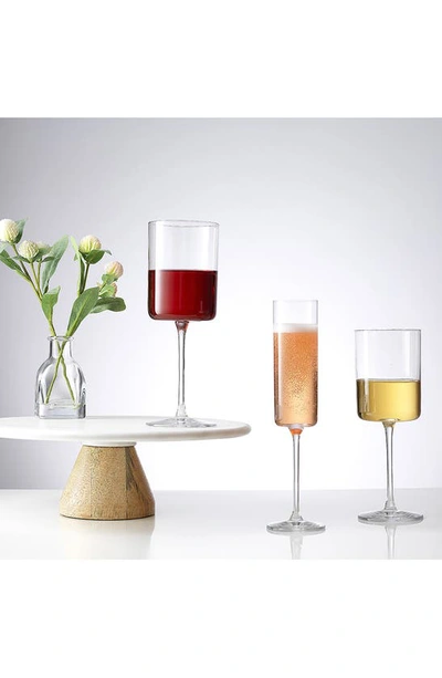 Joyjolt Claire Crystal Cylinder Red Wine Glass In Clear