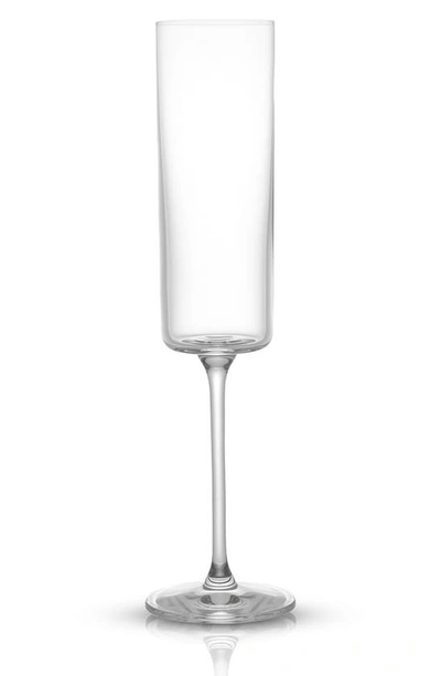 Joyjolt Claire Crystal Cylinder Champagne Glass In Clear
