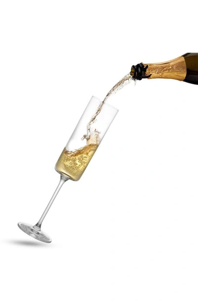 Joyjolt Claire Crystal Cylinder Champagne Glass In Clear