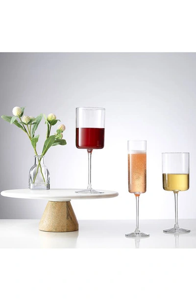 Joyjolt Claire Crystal Cylinder Champagne Glass In Clear
