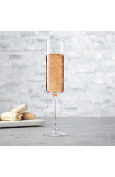 Joyjolt Claire Crystal Cylinder Champagne Glass In Clear