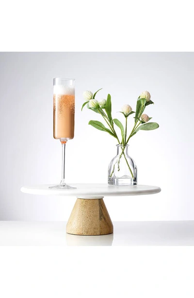 Joyjolt Claire Crystal Cylinder Champagne Glass In Clear