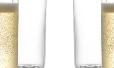 Joyjolt Claire Crystal Cylinder Champagne Glass In Clear