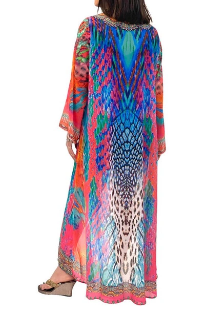 Ranee's Color Print Longline Duster In Multi