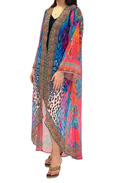 Ranee's Color Print Longline Duster In Multi