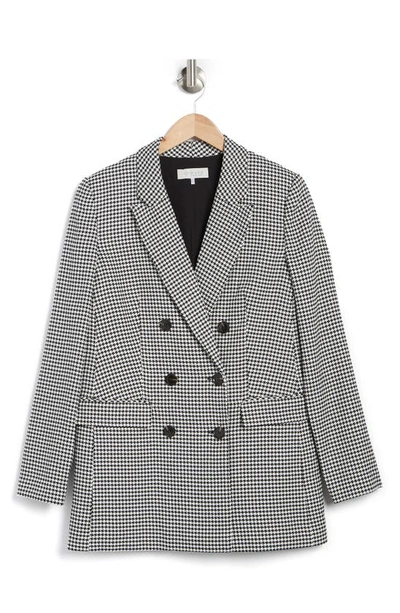 Shop Wayf Double Breasted Blazer In Black/ White