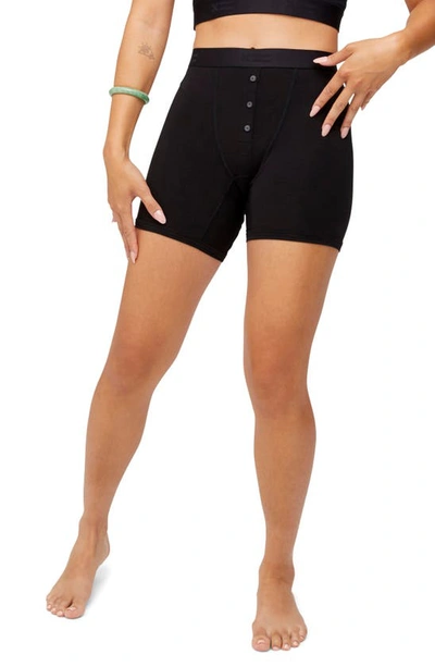 Shop Tomboyx 6-inch Stretch Cotton Boxer Briefs In X Black