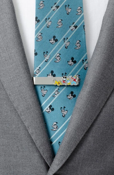 Shop Cufflinks, Inc X Disney Mickey & Friends Enamel Tie Bar In Silver