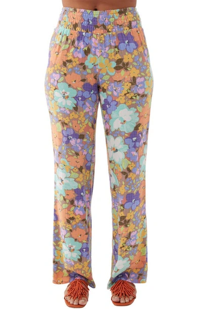 Shop O'neill Johnny Sami Floral Wide Leg Pants In Multi Colored