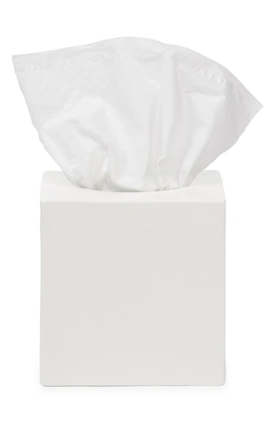 Shop Pigeon & Poodle Cordoba Ceramic Tissue Box Cover In White Burlap