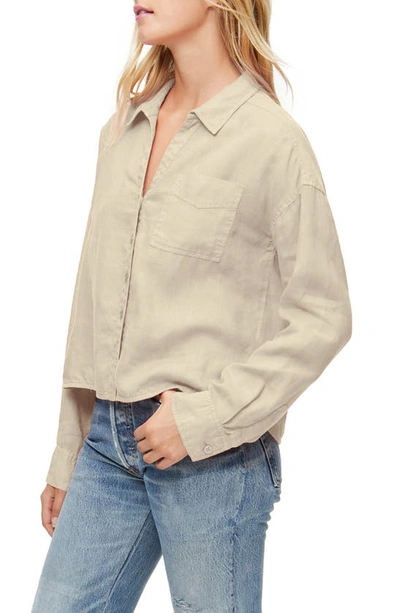 Shop Michael Stars Gracie Linen Button-up Shirt In Natural