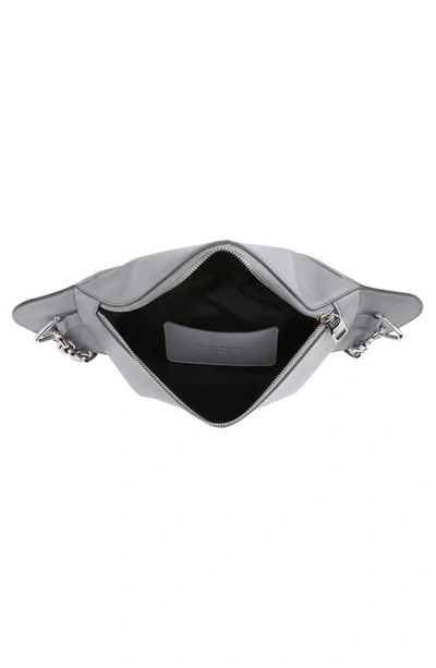 Shop Alexander Mcqueen Biker Leather Belt Bag In Dove Grey